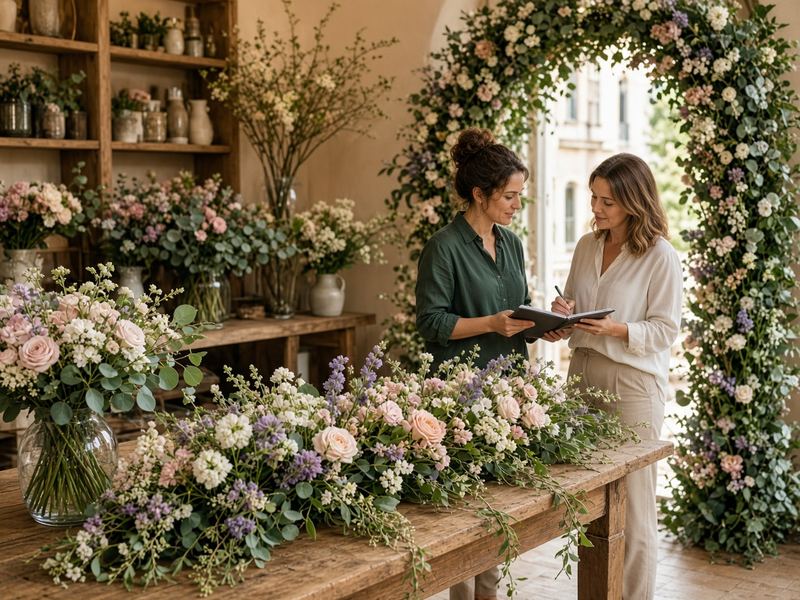 Event florals at Trivileona House